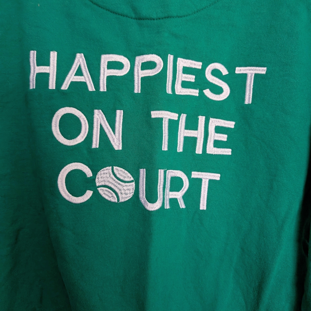 Green 'Happiest on the Court' Sweatshirt - Picture 2 of 4